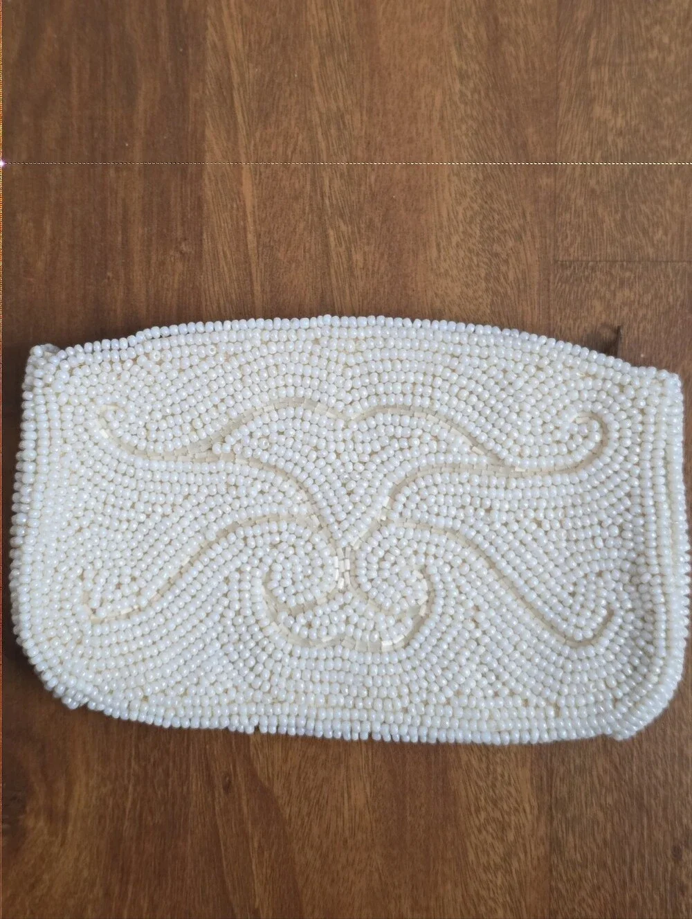 Vintage Debbie Hand Beaded Japan Evening Bag Clutch Make Up Lipstick Zipper